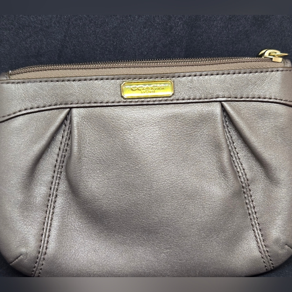 Coach Bronze Wristlet Purse